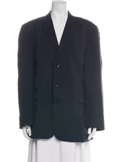 Pre-owned D&g Virgin Wool Blazer In Blue
