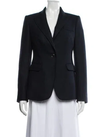 Pre-owned D&g Virgin Wool Coat In Blue