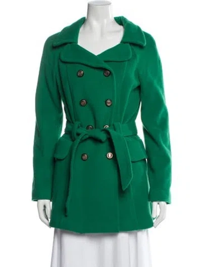 Pre-owned D&g Virgin Wool Coat In Green