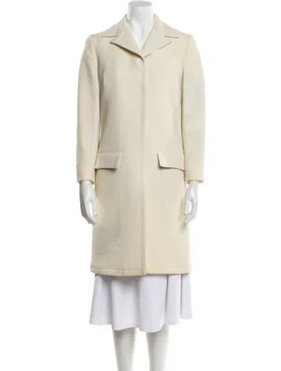 Pre-owned D&g Virgin Wool Coat In Neutral