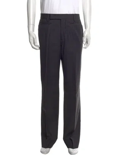 Pre-owned D&g Virgin Wool Dress Pants In Black