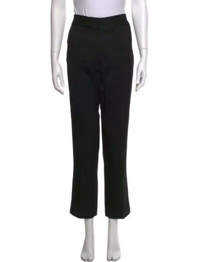 Pre-owned D&g Virgin Wool Flared Pants In Black