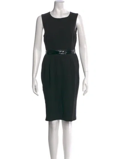 Pre-owned D&g Virgin Wool Knee-length Dress In Black