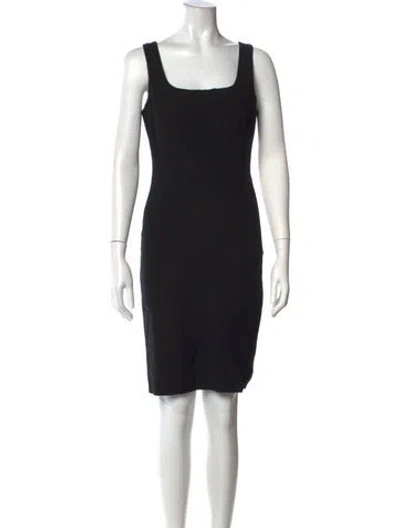 Pre-owned D&g Virgin Wool Knee-length Dress In Black