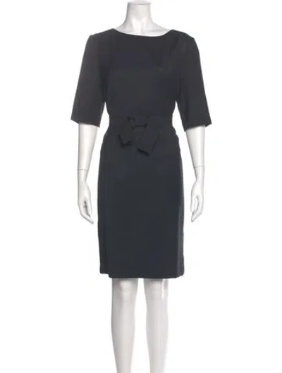 Pre-owned D&g Virgin Wool Knee-length Dress In Gray