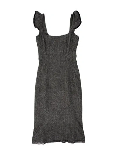 Pre-owned D&g Virgin Wool Knee-length Dress In Gray