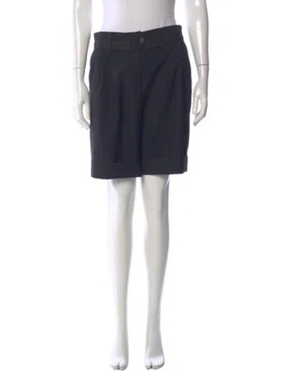 Pre-owned D&g Virgin Wool Knee-length Shorts In Blue
