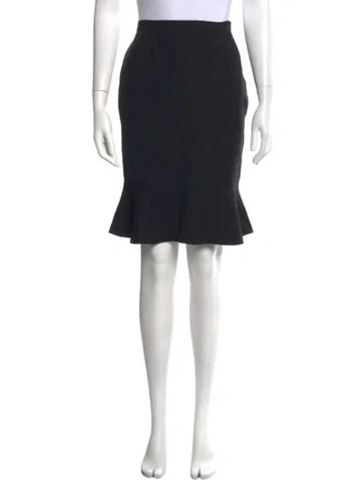 Pre-owned D&g Virgin Wool Knee-length Skirt In Black