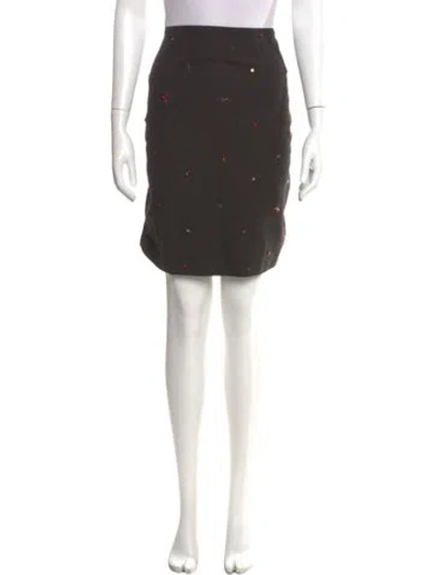 Pre-owned D&g Virgin Wool Knee-length Skirt In Green