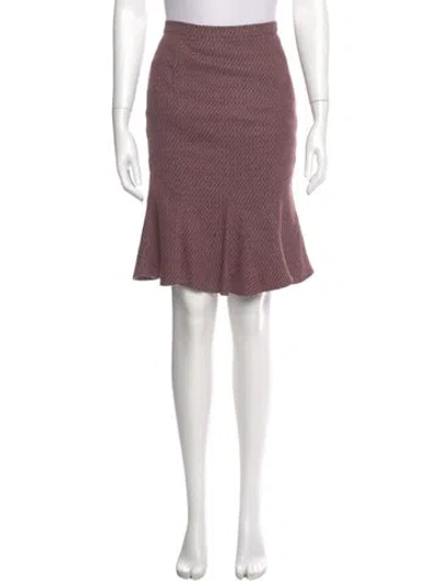 Pre-owned D&g Virgin Wool Knee-length Skirt In Pink
