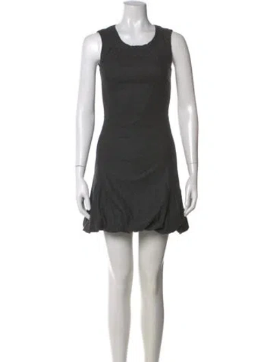 Pre-owned D&g Virgin Wool Mini Dress In Gray