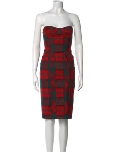 Pre-owned D&g Virgin Wool Mini Dress In Multi