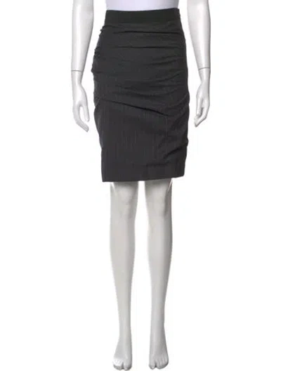 Pre-owned D&g Virgin Wool Mini Skirt In Black
