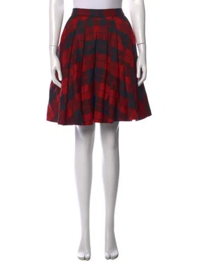 Pre-owned D&g Virgin Wool Mini Skirt In Red