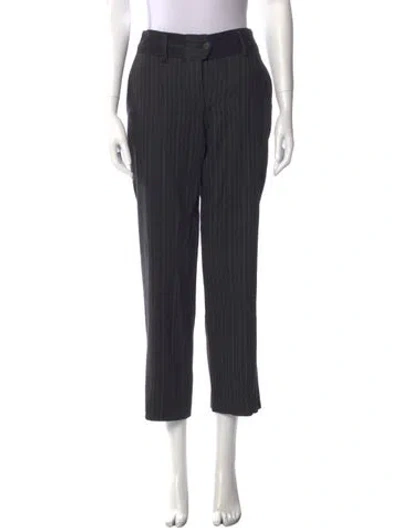 Pre-owned D&g Virgin Wool Straight Leg Pants In Black
