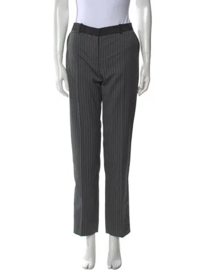 Pre-owned D&g Virgin Wool Straight Leg Pants In Black