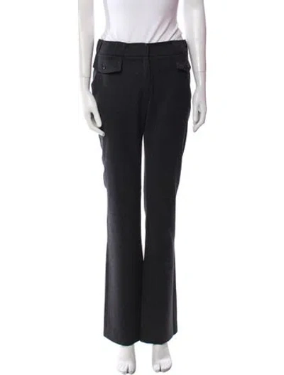 Pre-owned D&g Virgin Wool Straight Leg Pants In Black