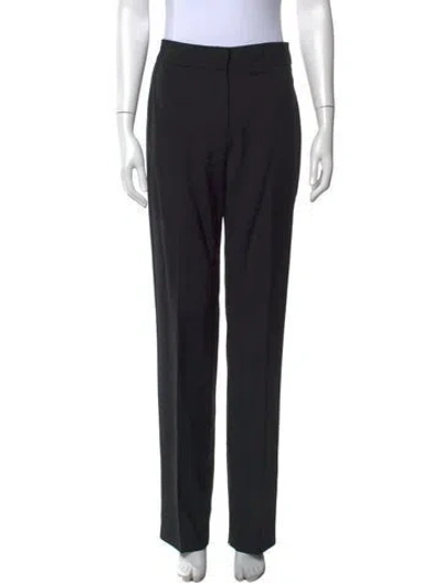 Pre-owned D&g Virgin Wool Straight Leg Pants In Black