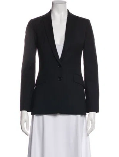 Pre-owned D&g Virgin Wool Striped Blazer In Gray