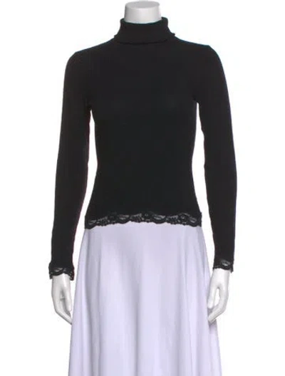 Pre-owned D&g Virgin Wool Turtleneck Sweater In Black