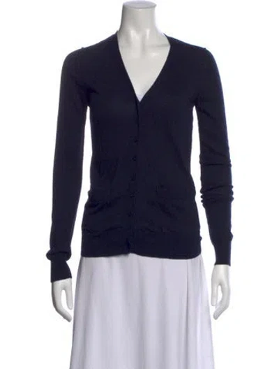 Pre-owned D&g Virgin Wool V-neck Sweater In Black