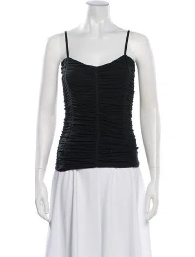 Pre-owned D&g V-neck Sleeveless Top In Black