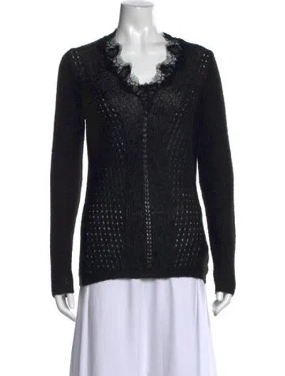 Pre-owned D&g V-neck Sweater In Black