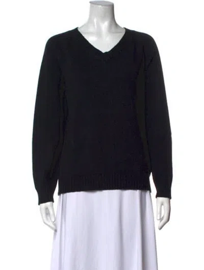 Pre-owned D&g V-neck Sweater In Black