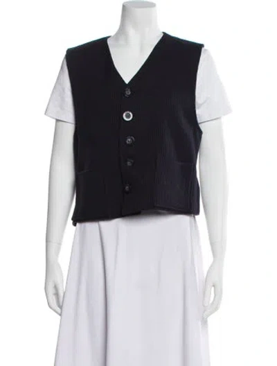 Pre-owned D&g V-neck Sweater In Blue