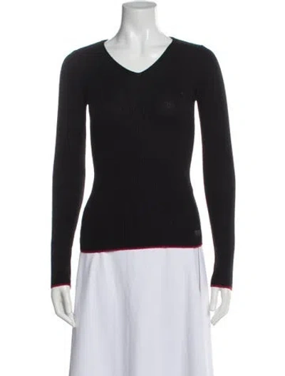 Pre-owned D&g V-neck Sweater In Gray