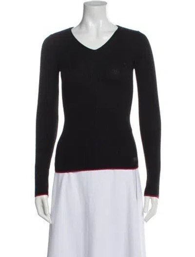 Pre-owned D&g V-neck Sweater In Gray