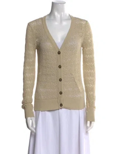 Pre-owned D&g V-neck Sweater In Neutral