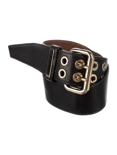 Pre-owned D&g Wide Leather Buckle In Black