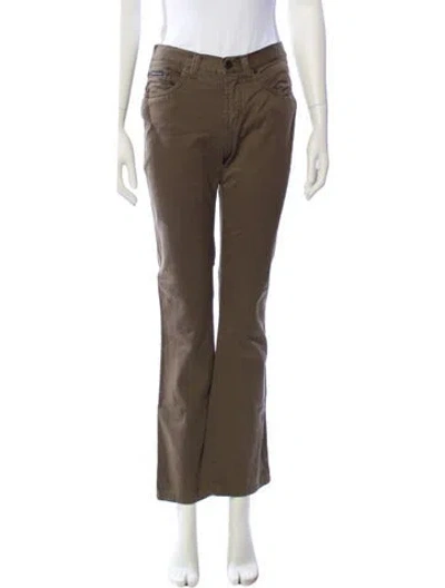 Pre-owned D&g Wide Leg Pants In Brown