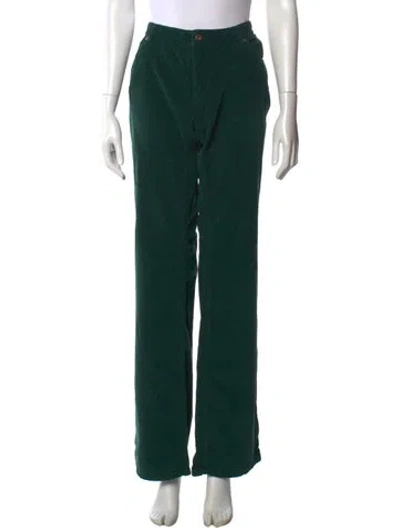 Pre-owned D&g Wide Leg Pants In Green