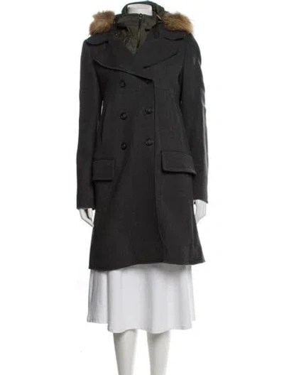 Pre-owned D&g Wool Coat In Gray