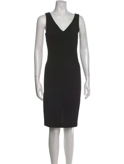 Pre-owned D&g Wool Knee-length Dress In Black