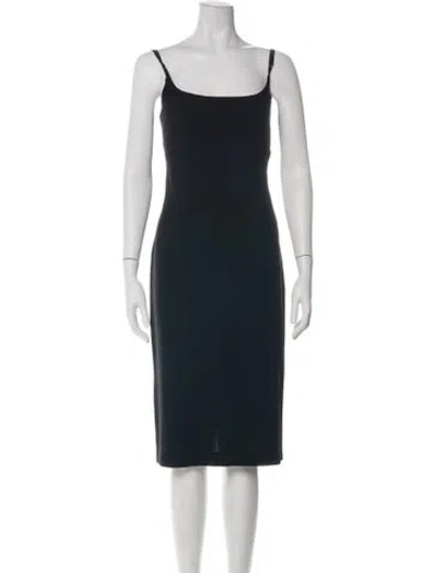 Pre-owned D&g Wool Knee-length Dress In Black