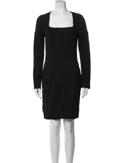 Pre-owned D&g Wool Knee-length Dress In Black