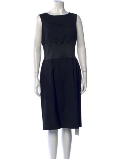 Pre-owned D&g Wool Knee-length Dress In Black