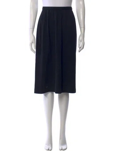 Pre-owned D&g Wool Knee-length Skirt In Black