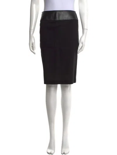 Pre-owned D&g Wool Knee-length Skirt In Black