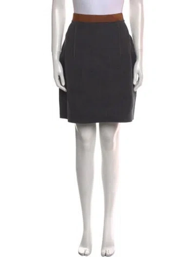Pre-owned D&g Wool Knee-length Skirt In Gray
