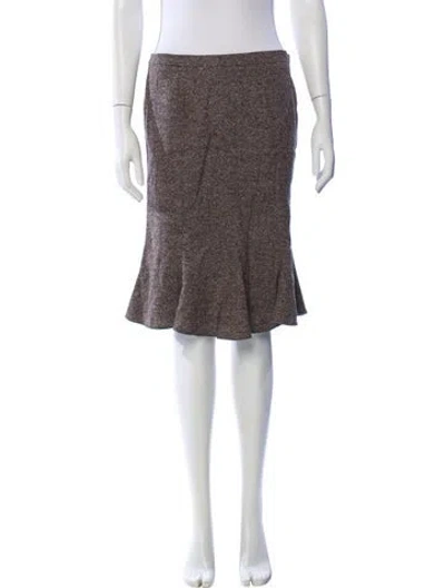 Pre-owned D&g Wool Knee-length Skirt In Gray