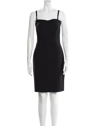 Pre-owned D&g Wool Mini Dress In Gray