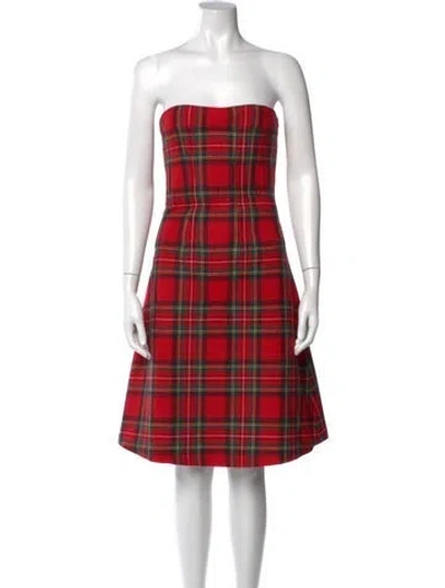 Pre-owned D&g Wool Mini Dress In Multi