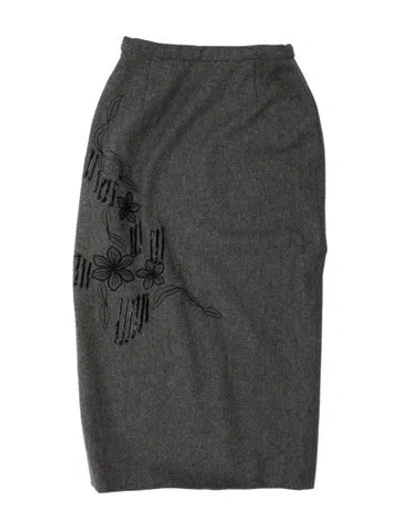 Pre-owned D&g Wool Mini Skirt In Grey