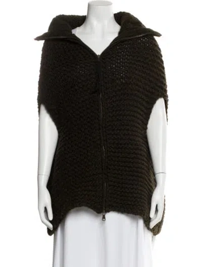 Pre-owned D&g Wool Mock Neck Sweater In Green