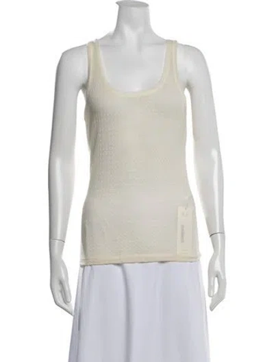 Pre-owned D&g Wool Patterned Top In Neutrals