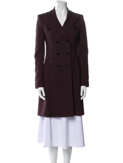 Pre-owned D&g Wool Peacoat In Purple